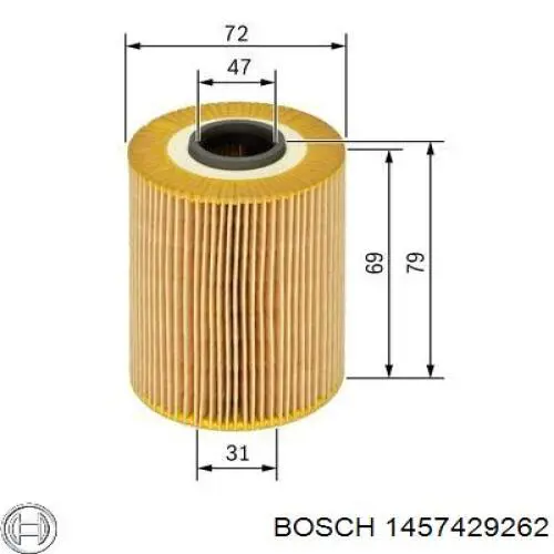 Масляний фільтр двигуна Bosch 1457429262 ціна, від 5.59 USD