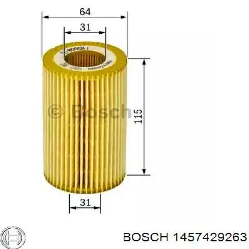 1457429263 Bosch фільтр масляний
