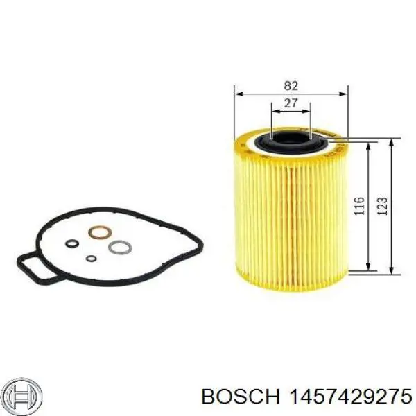 1457429275 Bosch фільтр масляний
