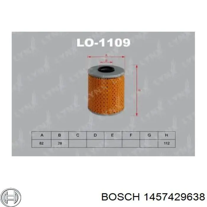 Масляний фільтр двигуна Bosch 1457429638 ціна, від 5.72 USD