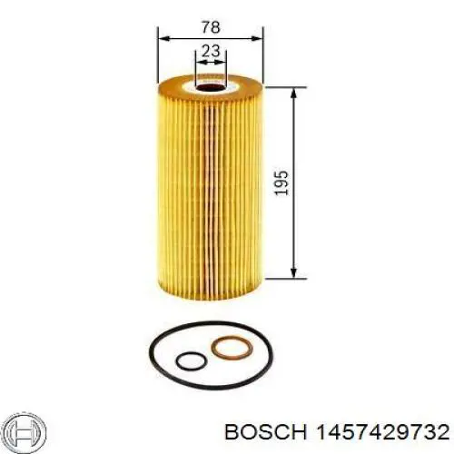 Масляний фільтр двигуна Bosch 1457429732 ціна, від 7.98 USD
