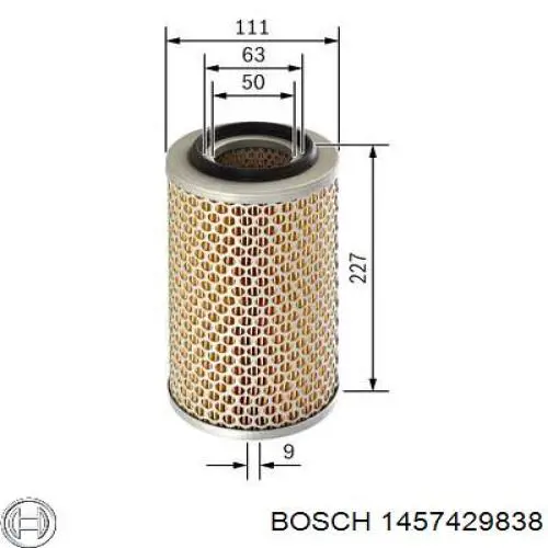 1457429838 Bosch фільтр повітряний