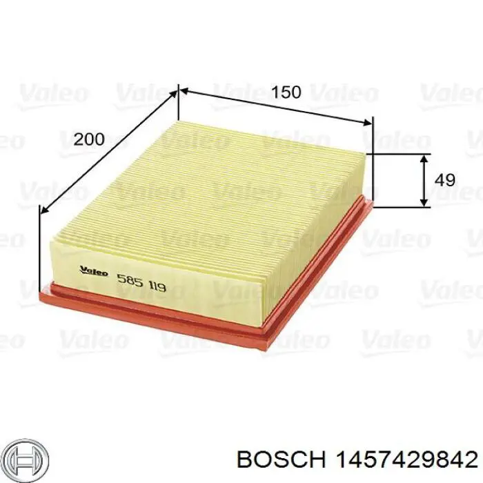 Фільтр повітряний 1457429842 Bosch