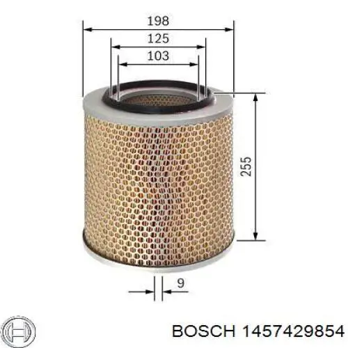 Купити 1457429854 Bosch Автомобільний фільтр повітря