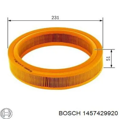 1457429920 Bosch фільтр повітряний