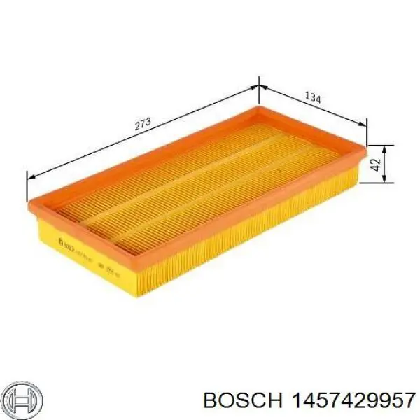 Елемент повітряного фільтра Bosch 1457429957 ціна, від 6.22 USD