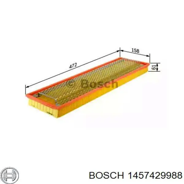 Повітряний фільтр 1457429988 Bosch