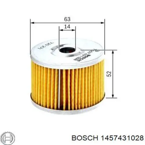 Фільтр паливний 1457431028 Bosch