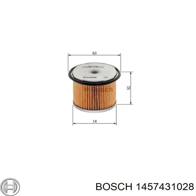 Паливний фільтр 1457431028 Bosch