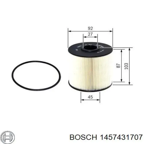 1457431707 Bosch фільтр паливний