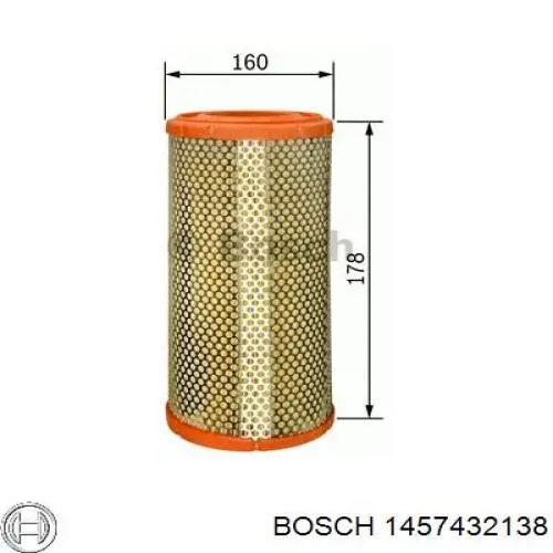 1457432138 Bosch фільтр повітряний