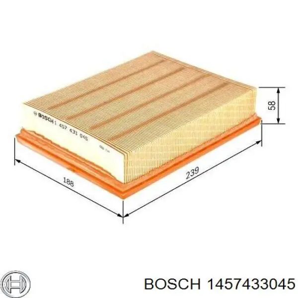 Фільтр повітряний 1457433045 Bosch