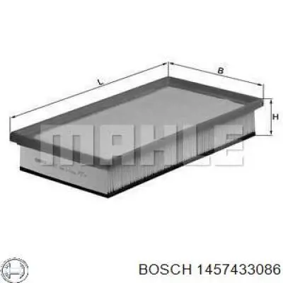 Елемент повітряного фільтра Bosch 1457433086 ціна, від 7.65 USD