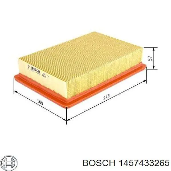 1457433265 Bosch фільтр повітряний