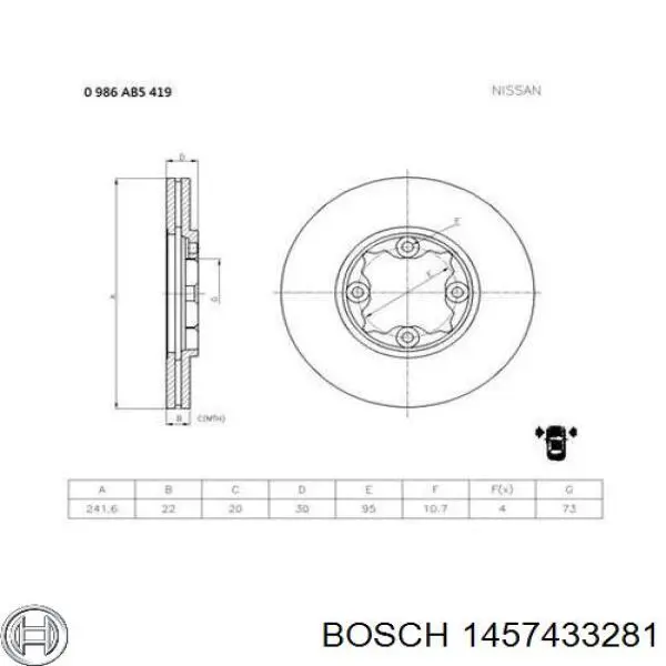 1457433281 Bosch фільтр повітряний