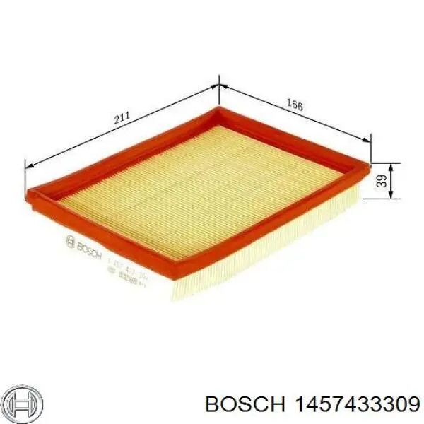 1457433309 Bosch фільтр повітряний