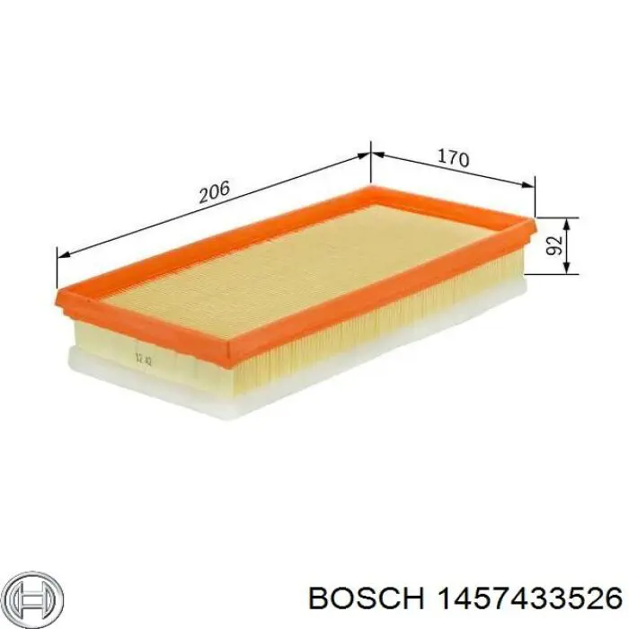 Елемент повітряного фільтра Bosch 1457433526 ціна, від 3.95 USD