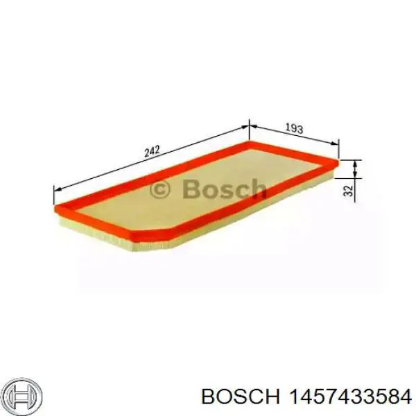 1457433584 Bosch фільтр повітряний