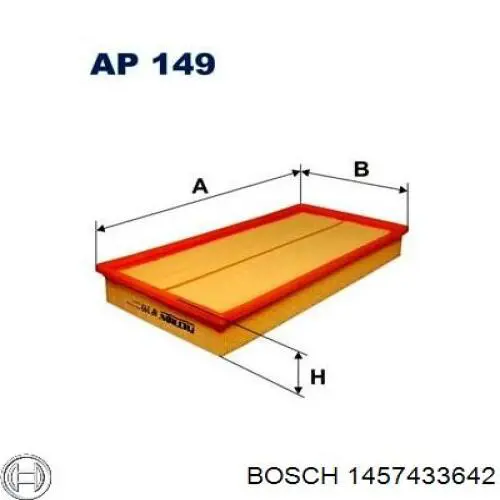 Повітряний фільтр 1457433642 Bosch