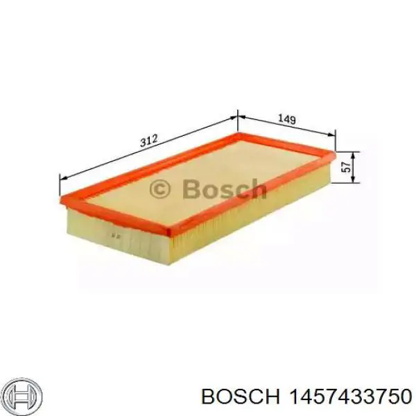 Фільтр повітряний 1457433750 Bosch