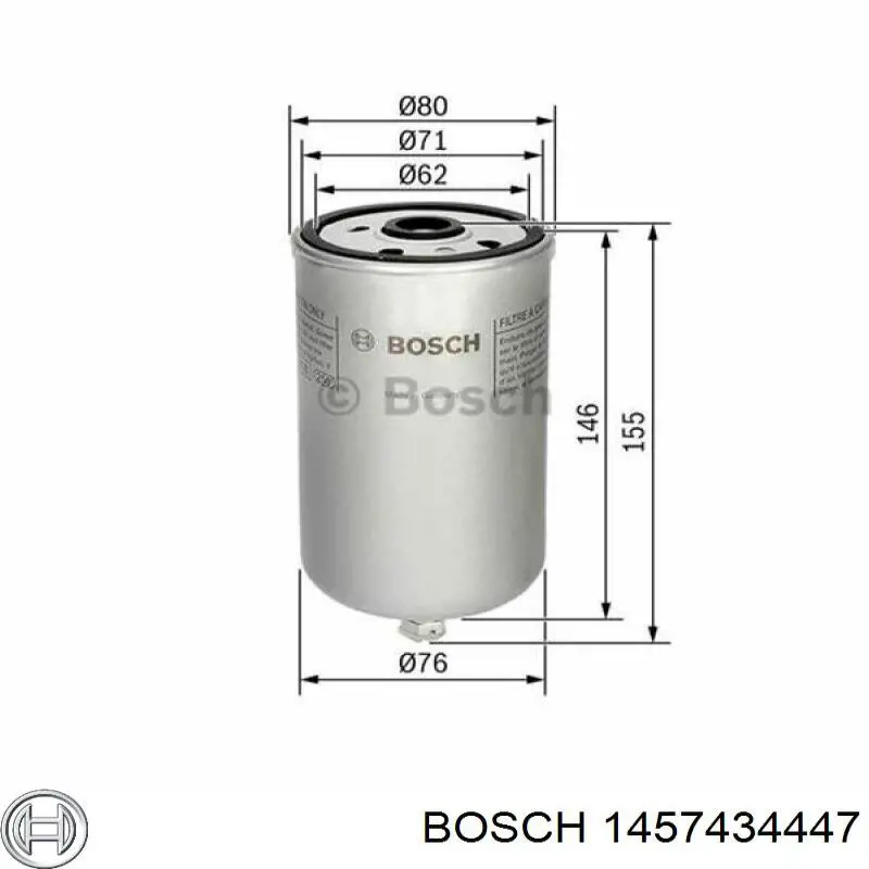1457434447 Bosch фільтр паливний