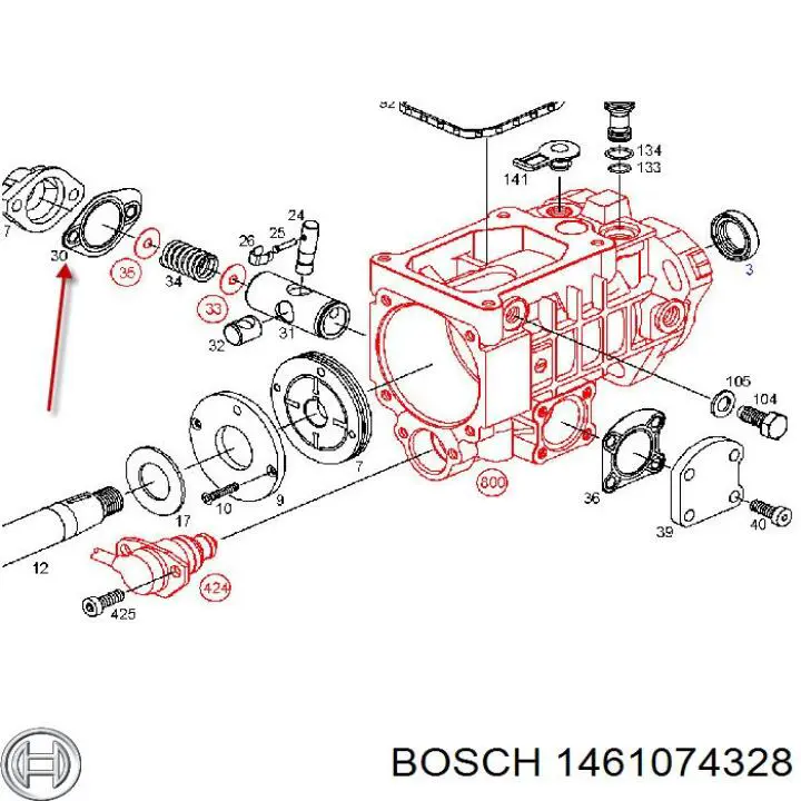 Купити 1461074328 Bosch Прокладка паливного насосу ПНВТ