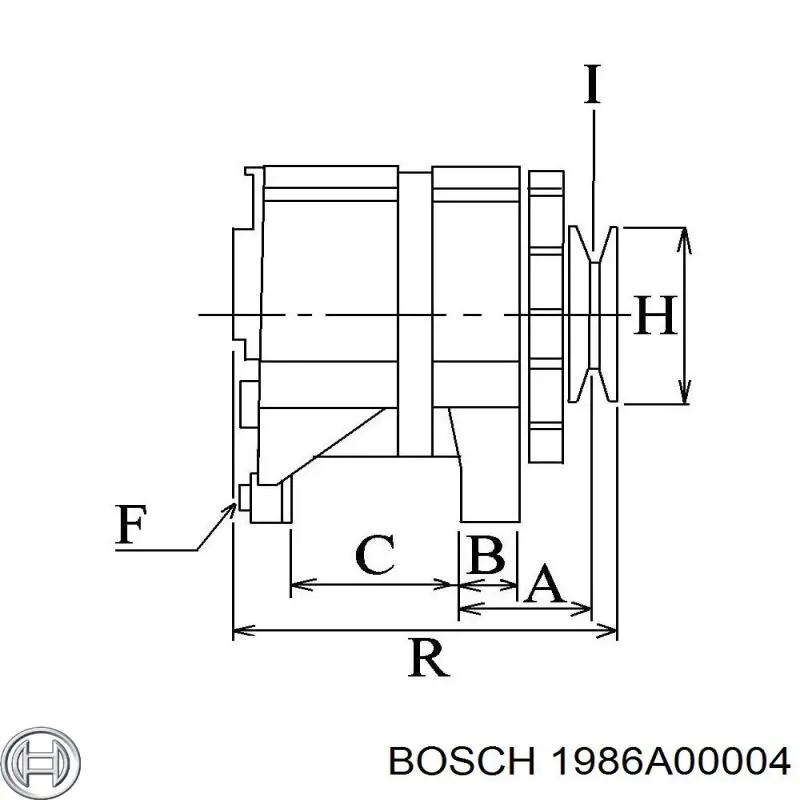 Генератор автомобільний Bosch 1986A00004