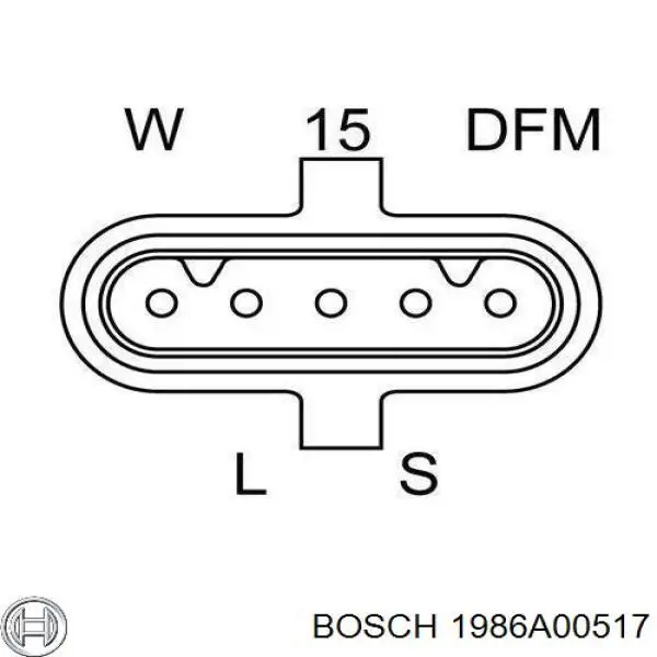 Генератор автомобільний Bosch 1986A00517