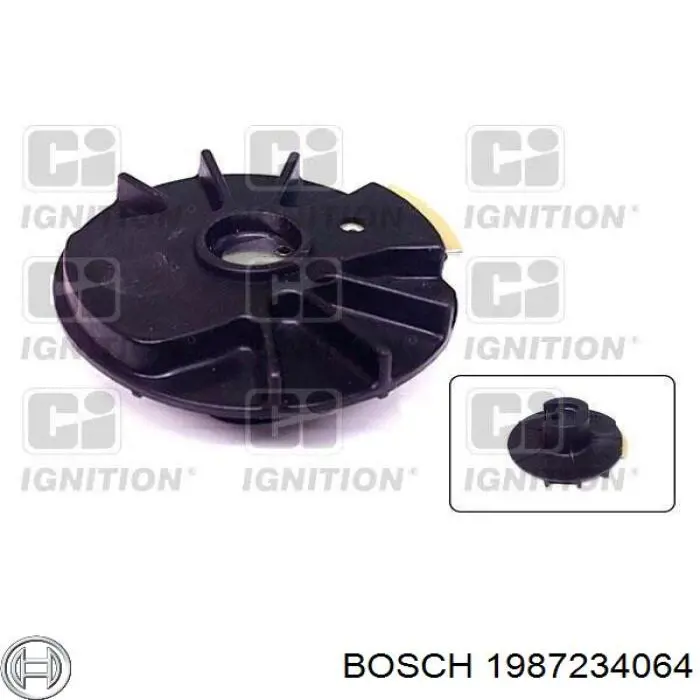 Бігунок (ротор) розподільника запалювання Bosch 1987234064