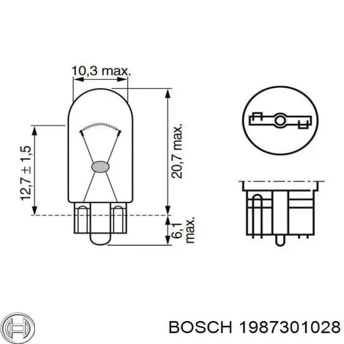 1987301028 Bosch лампочка плафону освітлення салону/кабіни