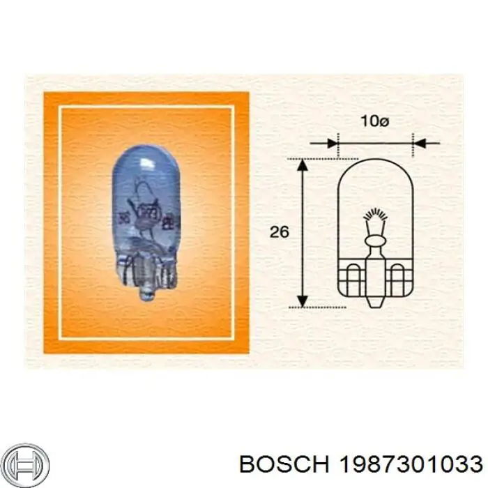1987301033 Bosch лампочка плафону освітлення салону/кабіни