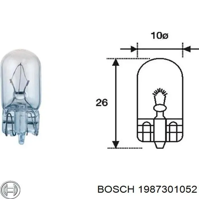 1987301052 Bosch лампочка плафону освітлення салону/кабіни