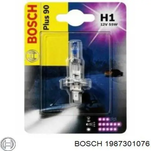 1987301076 Bosch лампочка галогенна