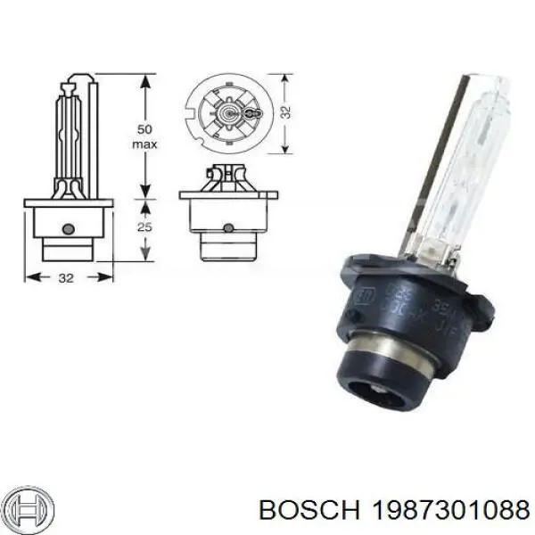 1987301088 Bosch лампочка галогенна