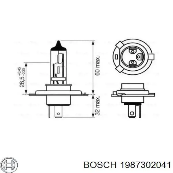 1987302041 Bosch Лампочка галогенна