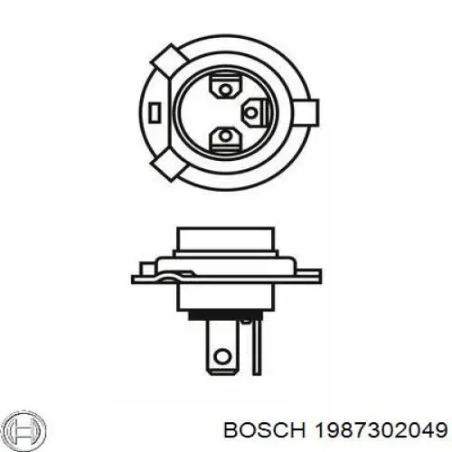 Купити 1987302049 Bosch Лампочка галогенна