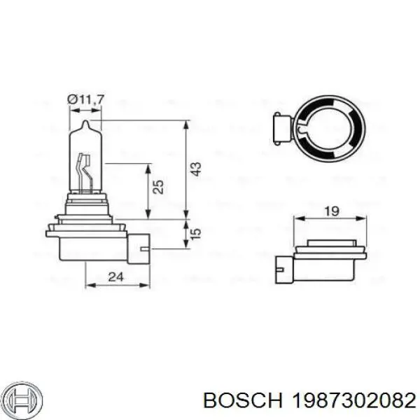 1987302082 Bosch Лампочка галогенна