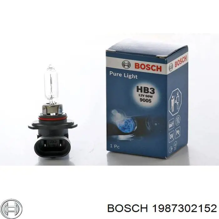 1987302152 Bosch лампочка галогенна