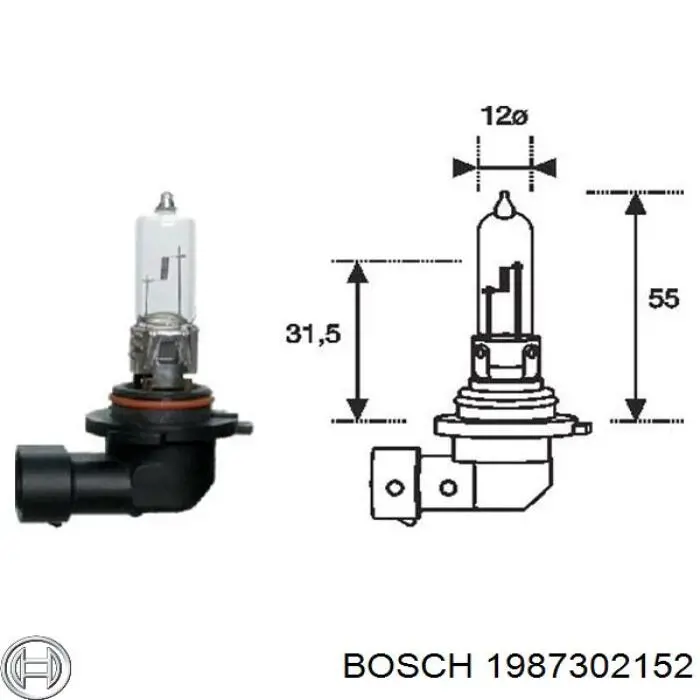 Лампочка галогенна 1987302152 Bosch