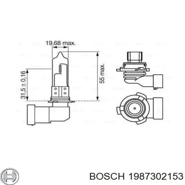 1987302153 Bosch лампочка галогенна