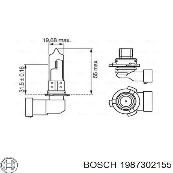 Лампочка галогенна Bosch 1987302155 ціна, від 5.05 USD