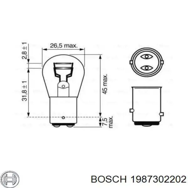 Лампочка 1987302202 Bosch