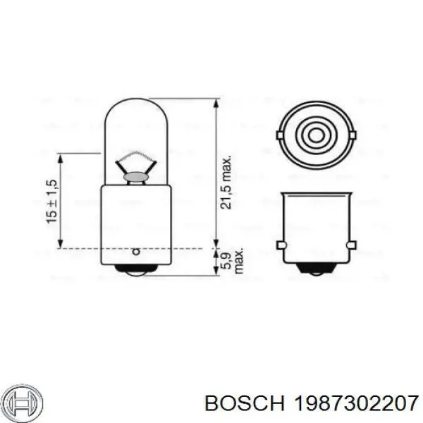 1987302207 Bosch Лампа автомобільна