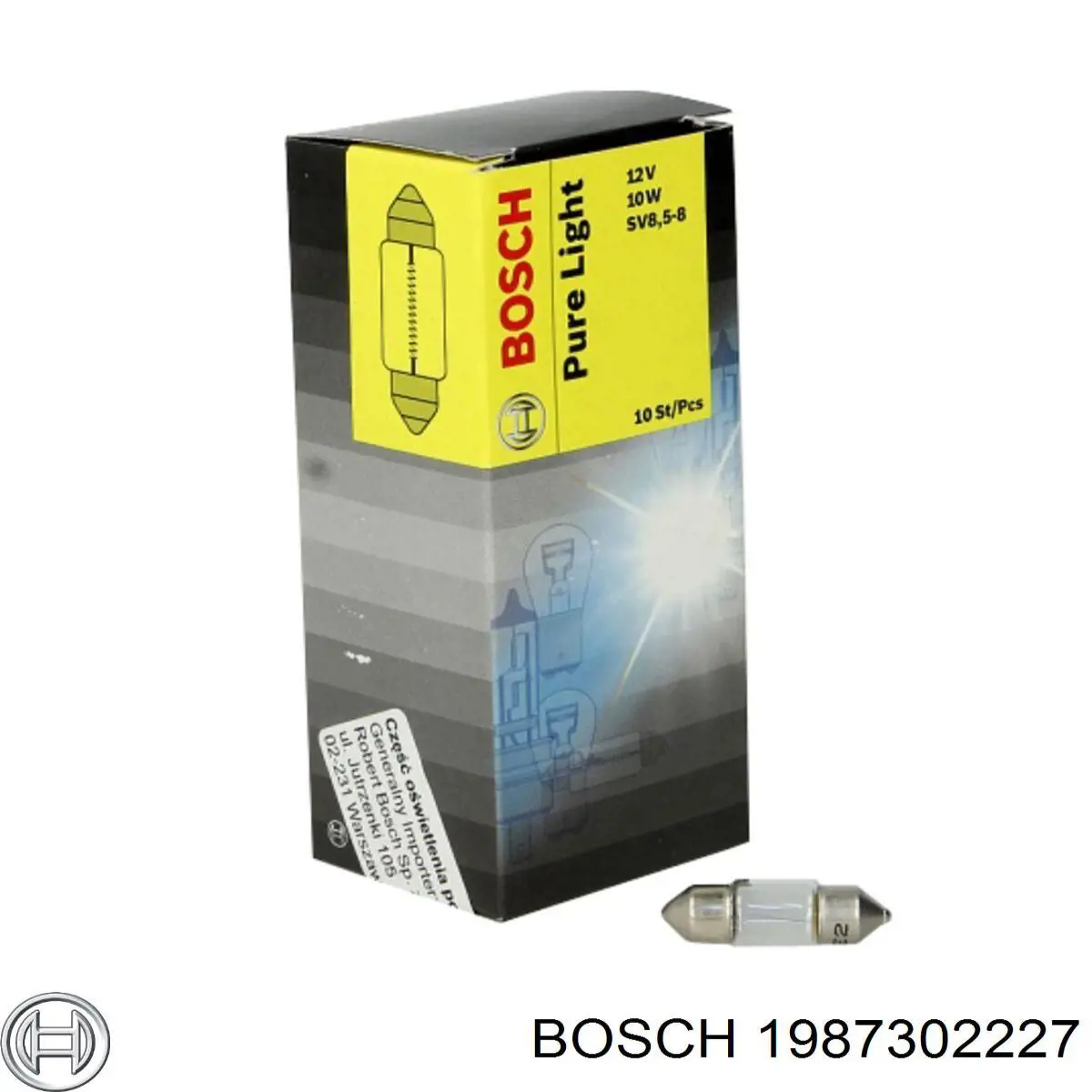 1987302227 Bosch лампочка плафону освітлення салону/кабіни