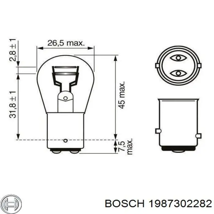 1987302282 Bosch лампочка