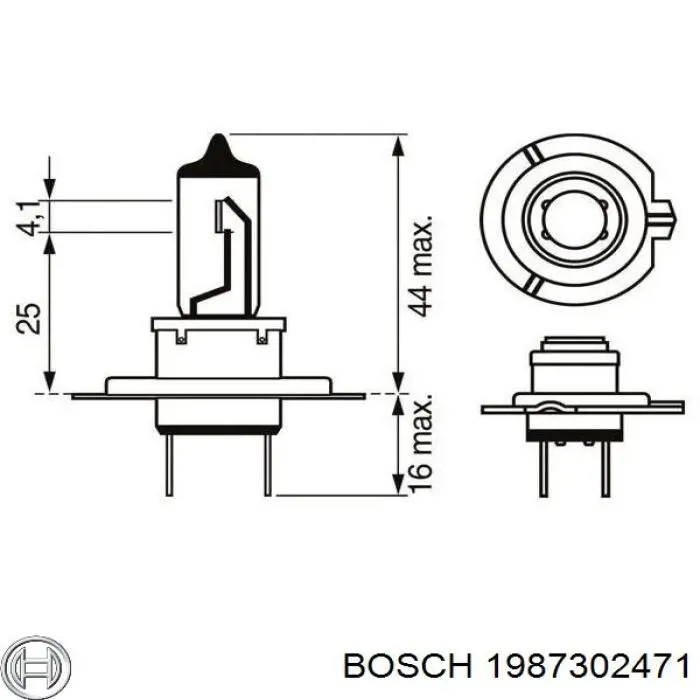 Купити 1987302471 Bosch Лампочка галогенна