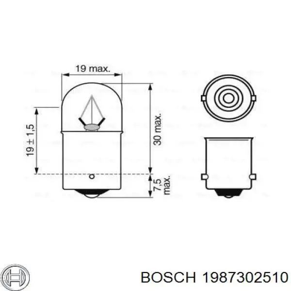 1987302510 Bosch Лампа автомобільна