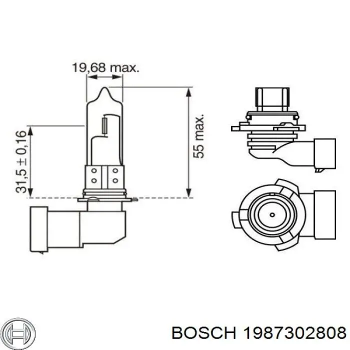 Лампочка галогенна Bosch 1987302808