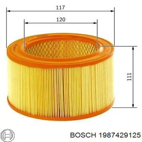 1987429125 Bosch фільтр повітряний