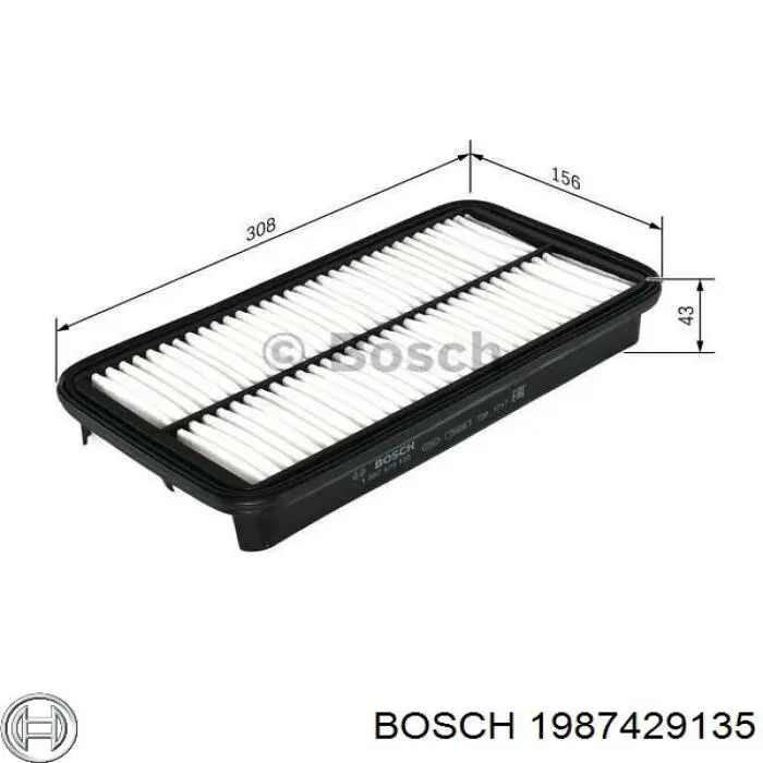 1987429135 Bosch фільтр повітряний